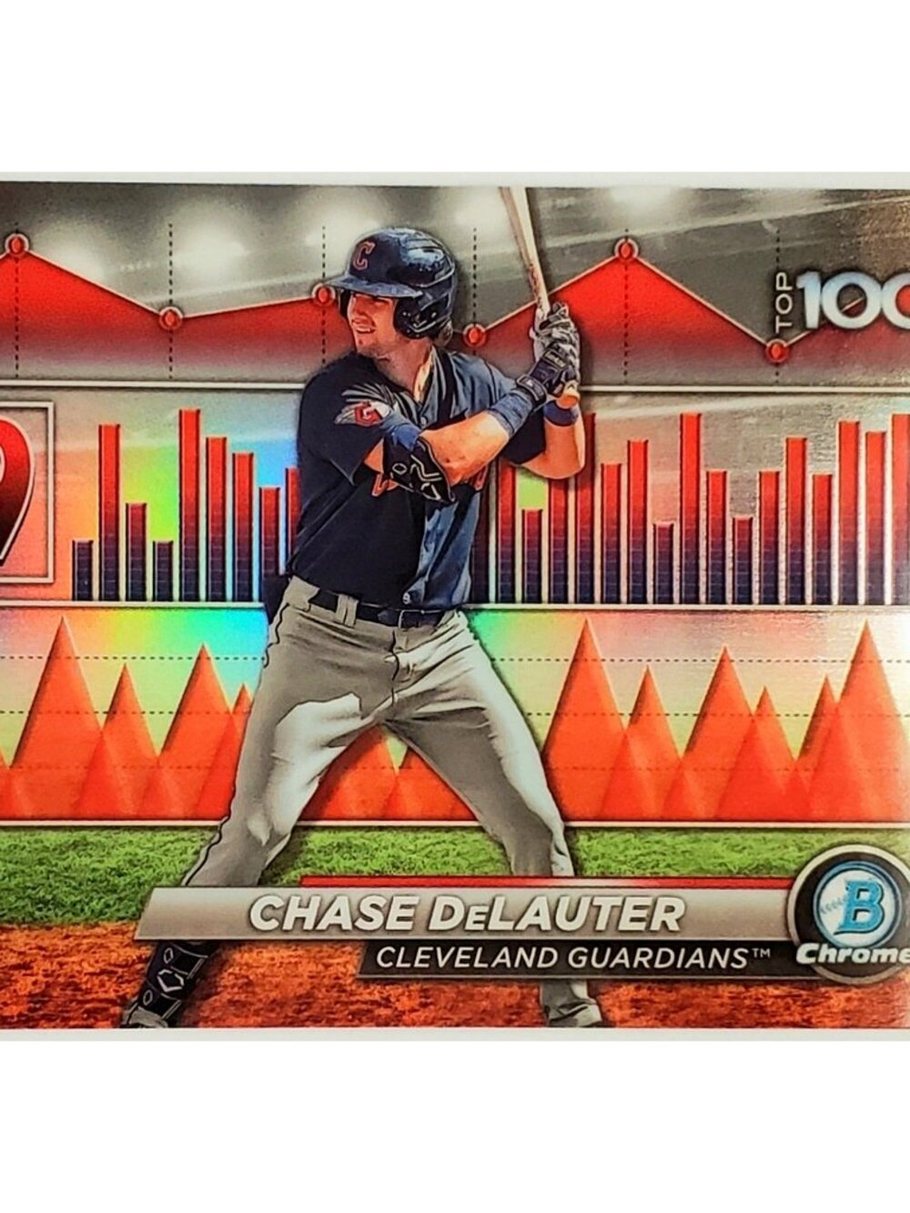 CHASE DELAUTER ROOKIE REFRACTOR 2024 BOWMAN CHROME #BTP-59, CLEVELAND